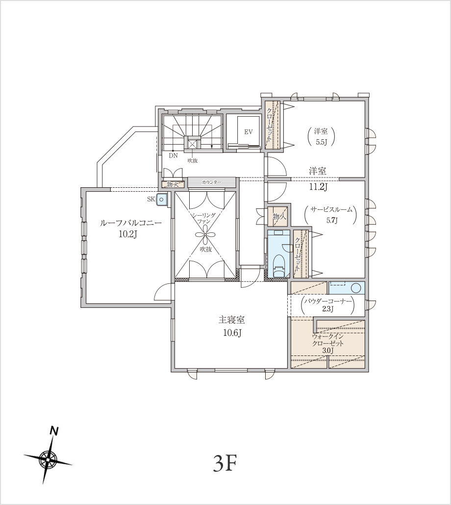 3F 間取り図