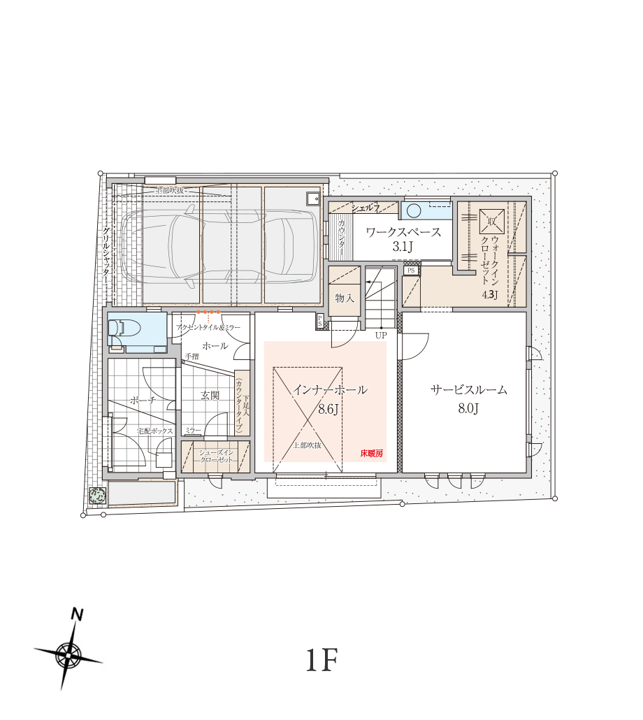 1F 間取り図