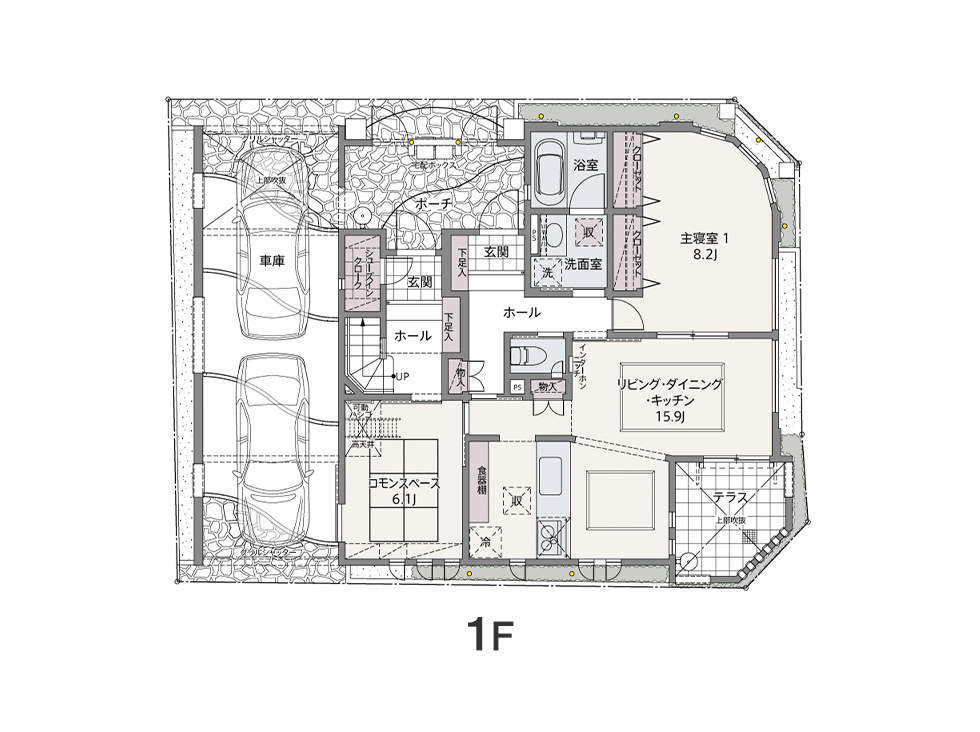 1F 間取り図