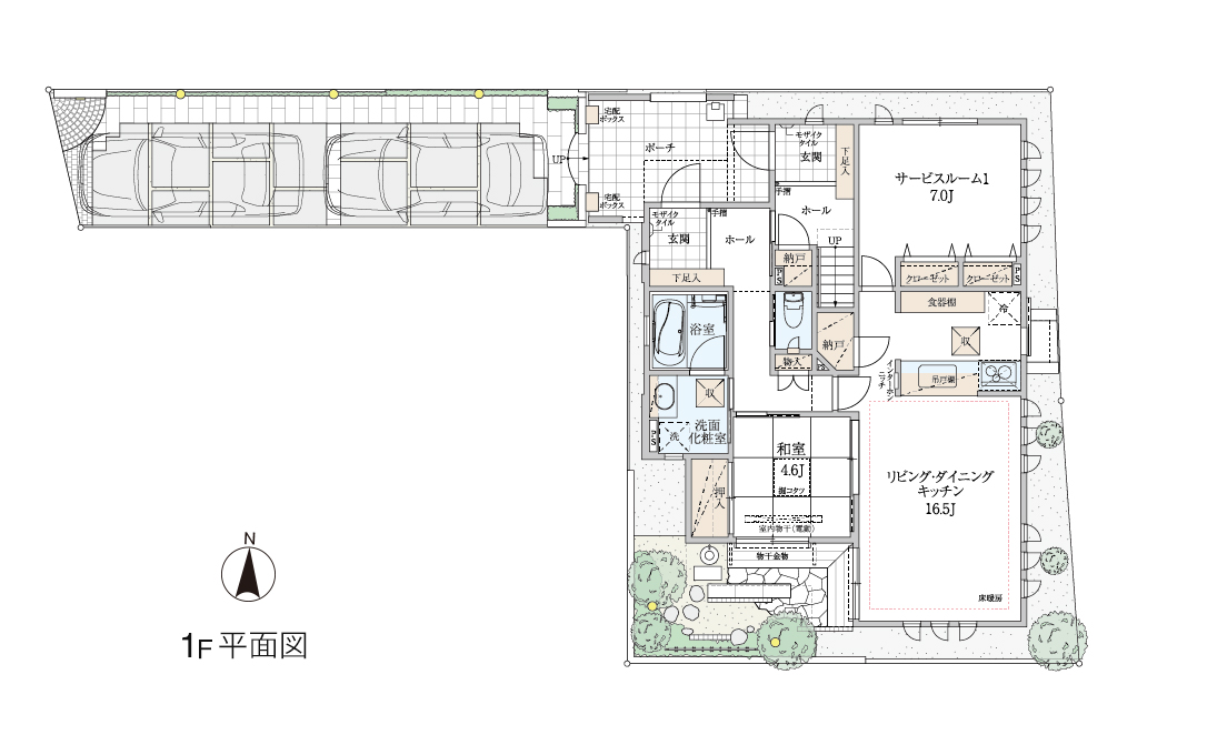 1F 間取り図