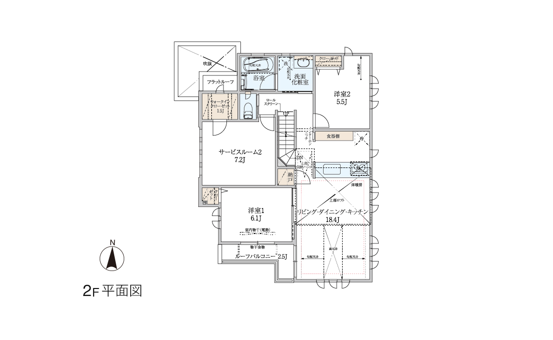 2F 間取り図