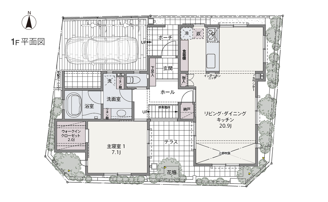 1F 間取り図