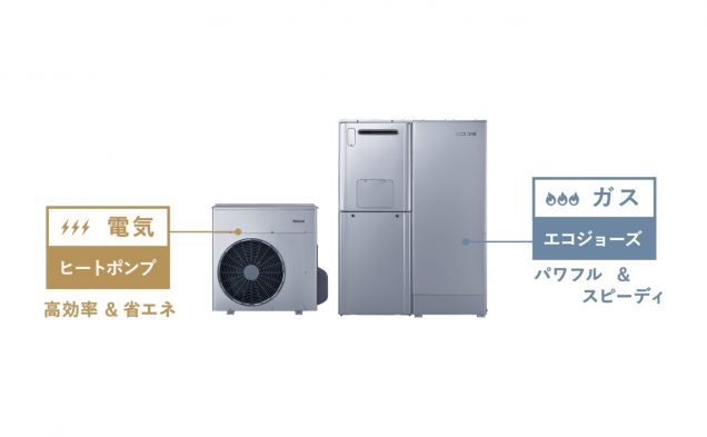 ガスと電気のハイブリット給湯器であるエコワンは、2つを効率よく使って湯沸かしを行うため、低燃費で年間のランニングコストを抑えることができます。